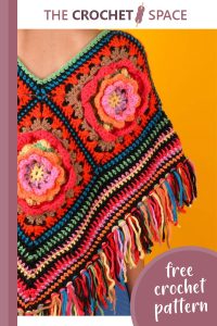 frida flower crocheted poncho || editor