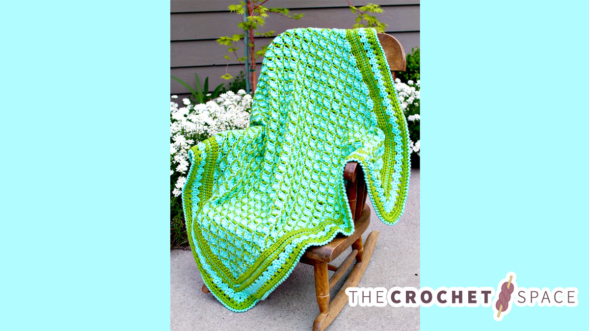frog pond crocheted baby blanket || editor
