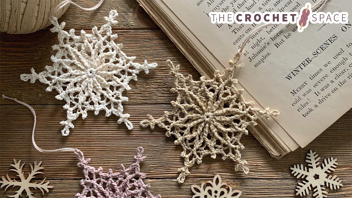 Frosty Crochet Snow Flake || thecrochetspace.com