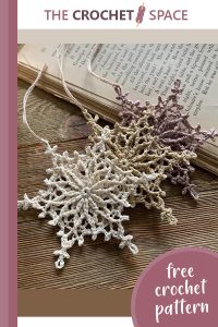frosty crochet snow flake || editor