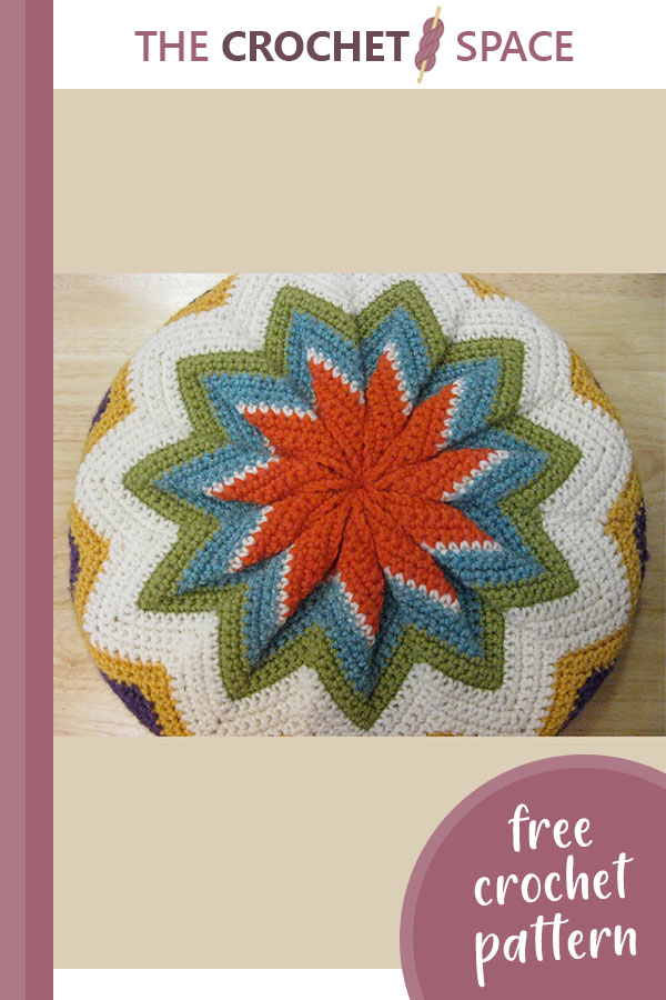 Fun Crocheted Pinwheel Pillow [FREE Crochet Pattern] The Crochet Space