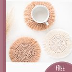 Fun Retro Crochet Coasters. several coasters in cream or peach || thecrochetspace.com