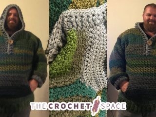 Gent's Spider Crochet Hoodie || thecrochetspace.com
