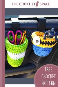 get your car organised with these crochet car caddies || editor