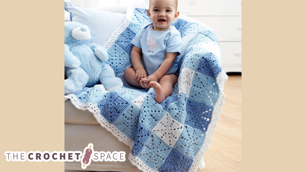 Gingham Crocheted Baby Blanket