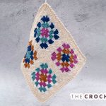 Granny Square Crochet Dishcloth [FREE Crochet Pattern]