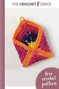 granny square crochet pouch || editor
