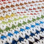 Happiest Crocheted Blanket Ever. Multi colored and textured || thecrochetspace.com