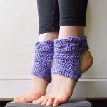 Harmony Crocheted Yoga Socks. Standing on tip toes in yoga socks || thecrochetspace.com