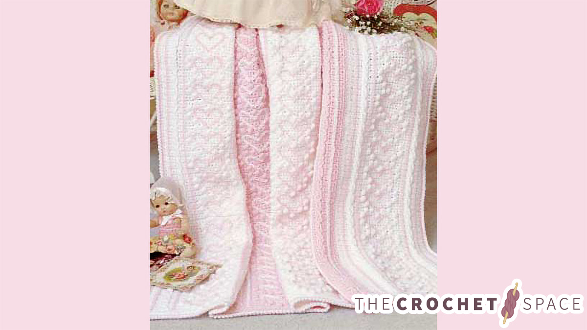 Heart Strings Crocheted Baby Afghan || thecrochetspace.com