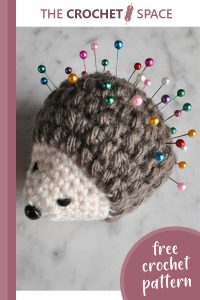 hedgehog crocheted pincushion || editor