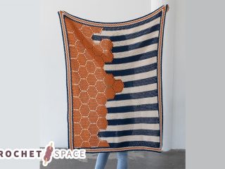 Hexi Intarsia Crochet Afghan || thecrochetspace.com