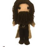 Hogwarts Crochet Rubeus Hagrid. Crafted in long coat and big, buckled, long pants || thecrochetspace.com