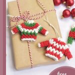 Holiday Crochet Sweater Ornament || thecrochetspace.com