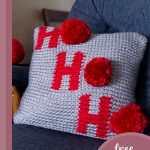 Holiday Ho Crochet Pillow || thecrochetspace.com