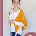 honey bird crocheted triangle scarf || editor