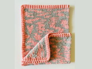 Improv Clouds Speckled Crochet Blanket