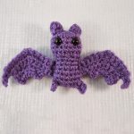 Itsy Bitsy Crochet Bat. Tiny purple bat with black eye || thecrochetspace.com