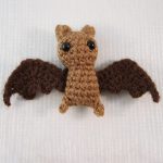 Itsy Bitsy Crochet Bat. Little Brown Bat with black wings || thecrochetspace.com