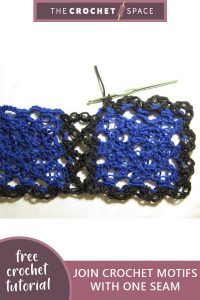 join crochet motifs with one seam || editor
