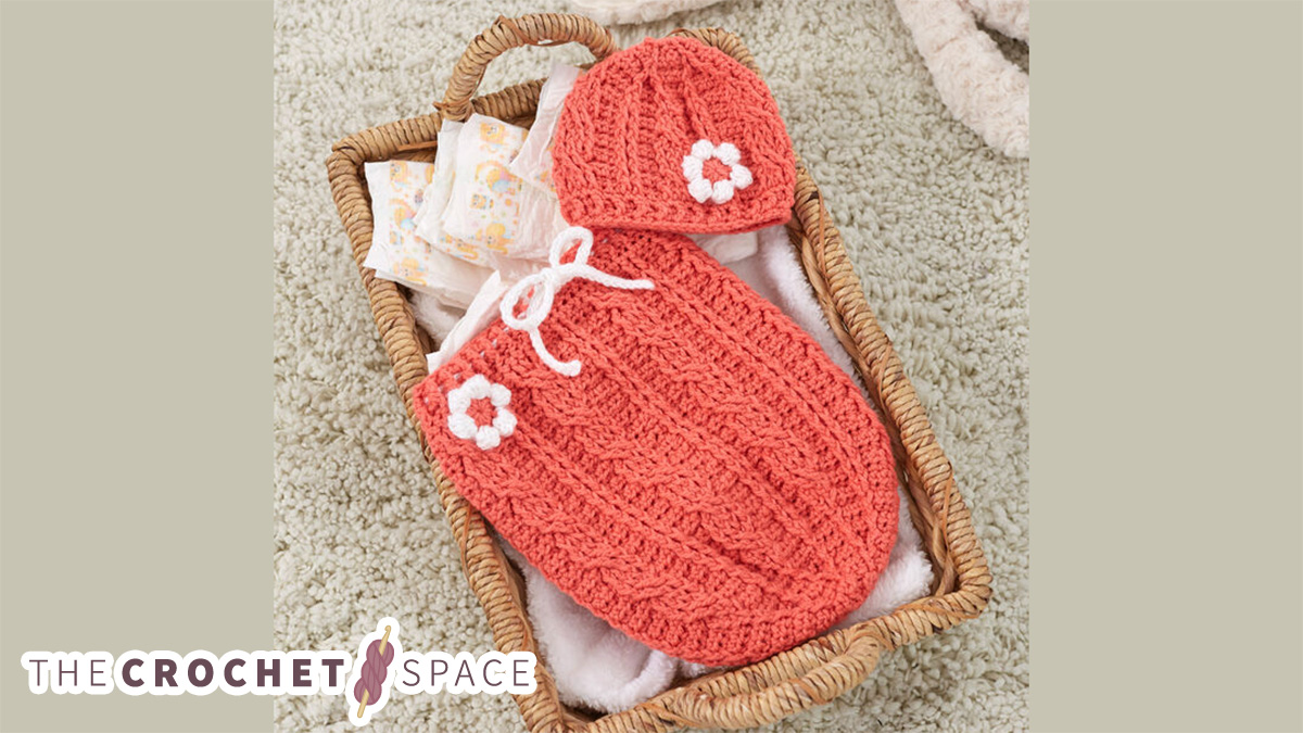 just peachie crocheted cocoon set || editor