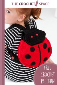 lady bug crochet back pack || editor