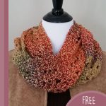 leafy crochet infinity scarf || editor