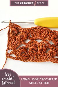 long loop crocheted shell stitch || editor