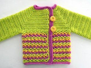 Loopy Love Crocheted Baby Sweater || thecrochetspace.com