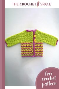 loopy love crocheted baby sweater || editor