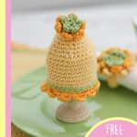 Lovely Crocheted Table Setting. Close up of egg cover || thecrochetspace.com