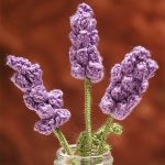 Lovely-Lavender-Crochet-Spray. Three lavender blooms in a jar || thecrochetspace.com