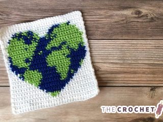 Loving Earth Crochet Square || The Crochet Space