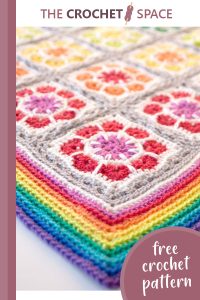 magic rainbow crocheted baby blanket || editor
