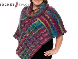 Marly’s Perfect Dramatic Crocheted Cowl Poncho