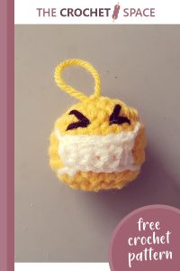 mask up crochet ornament || editor