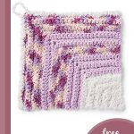 mighty miter crochet dishcloth || editor