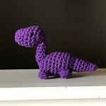 Mini Crochet Dino Dinosaur. One Purple Mini Dionsaur || thecrochetspace.com