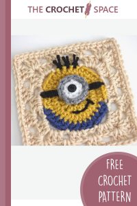 minion crochet granny square || https://thecrochetspace.com
