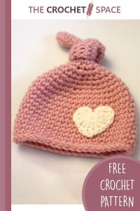 newborn crocheted knot hat || https://thecrochetspace.com