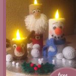 Novelty Christmas Crocheted Candles || thecrochetspace.com