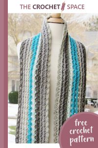 ocean waves crocheted scarf || editor