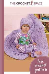 one ball crocheted baby blanket/hat set || editor