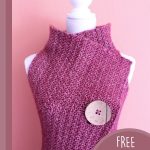 one button crochet waistcoat || editor