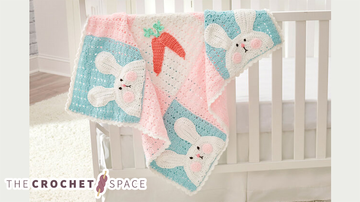 Perfect Luv Bunny Blanket || thecrochetspace.com