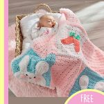 Perfect Luv Bunny Blanket [FREE Crochet Pattern]. Baby in a carry cot with the blanket over them || thecrochetspace.com