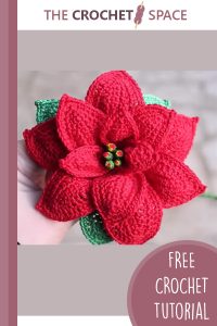 perfect poinsettia crochet flower || editor