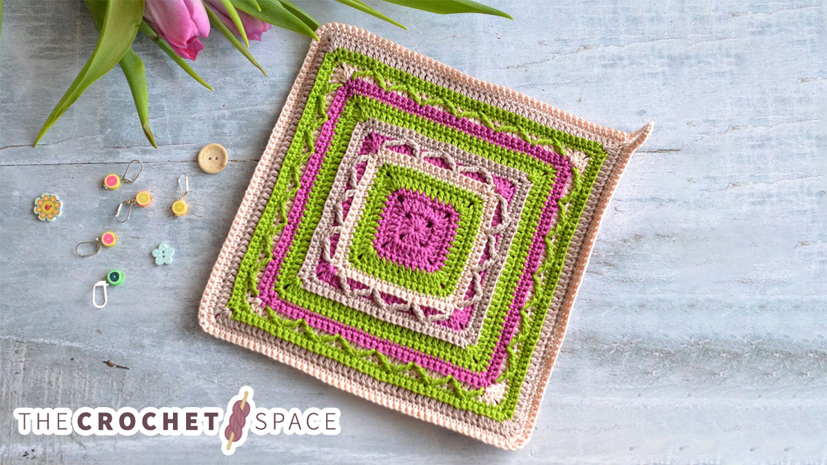 perfectly pretty crochet potholder || editor