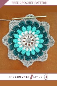 petunia roundabout crocheted mandala square || editor