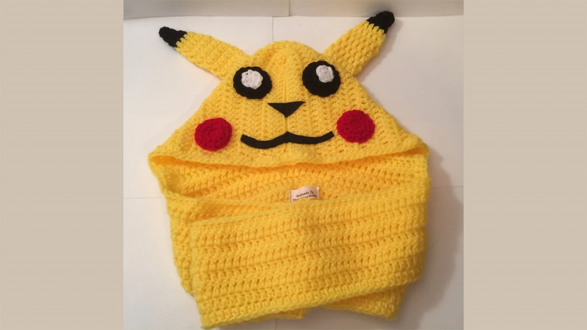 pikachu crocheted scoodie || editor